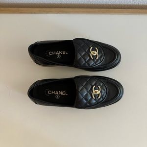 Chanel turnlock loafers